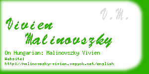 vivien malinovszky business card